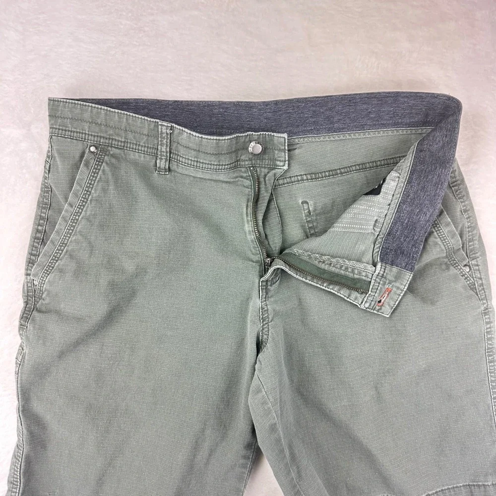 Weatherproof Cargo Shorts Mens 36 Green Beetle Regular Fit‎ Ripstop Cotton Blend